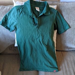 Cleaner Brighter forest green polo